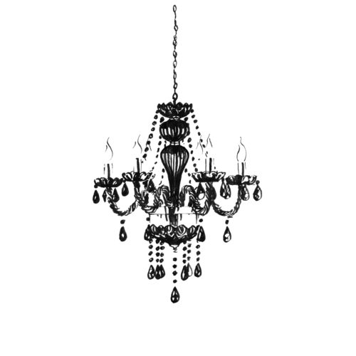 Black Crystal Chandelier | The Hive Salon and Spa